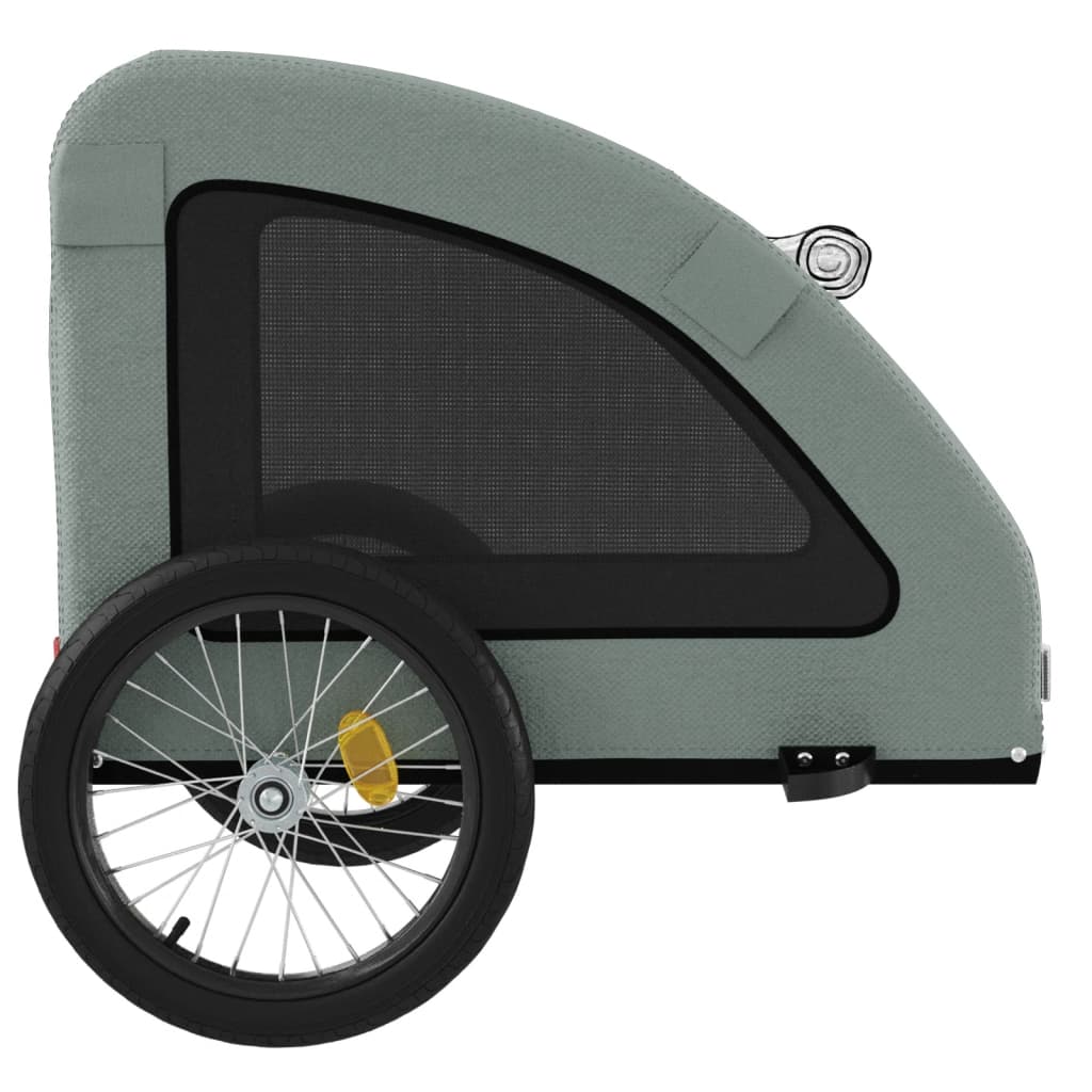 Hondenfietstrailer oxford stof en ijzer grijs - AllerleiShop