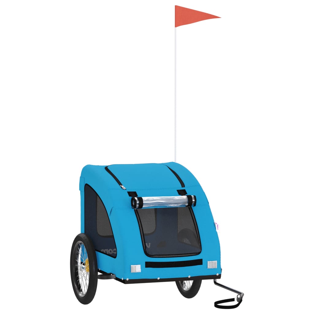 Hondenfietstrailer oxford stof en ijzer blauw - AllerleiShop