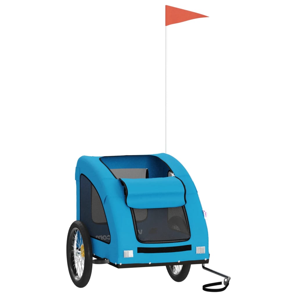 Hondenfietstrailer oxford stof en ijzer blauw - AllerleiShop