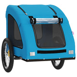 Hondenfietstrailer oxford stof en ijzer blauw