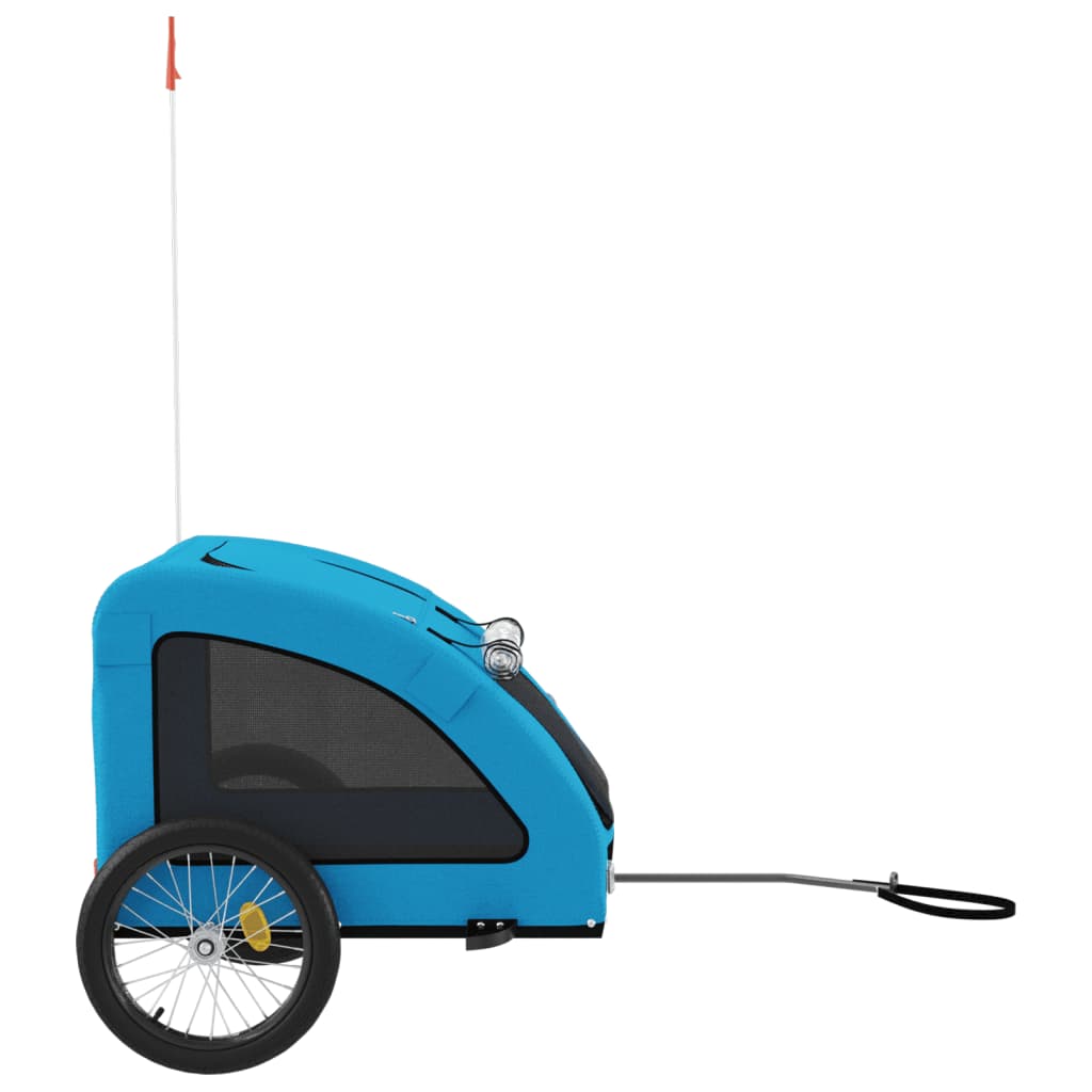 Hondenfietstrailer oxford stof en ijzer blauw - AllerleiShop