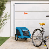 Hondenfietstrailer oxford stof en ijzer blauw - AllerleiShop