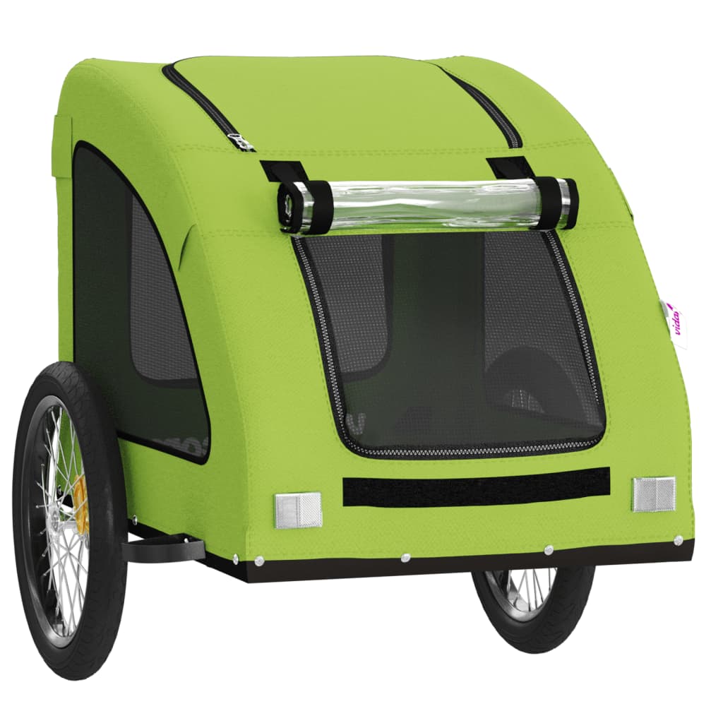 Hondenfietstrailer oxford stof en ijzer groen - AllerleiShop