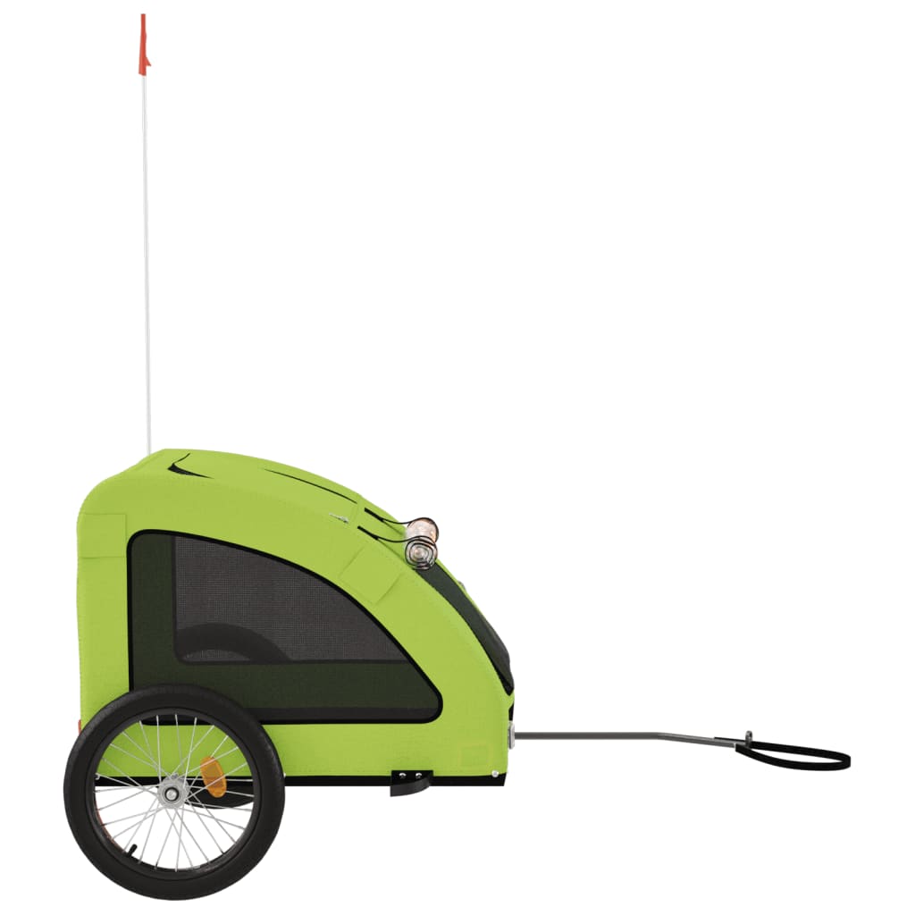 Hondenfietstrailer oxford stof en ijzer groen - AllerleiShop