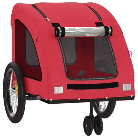 Hondenfietstrailer oxford stof en ijzer rood - AllerleiShop