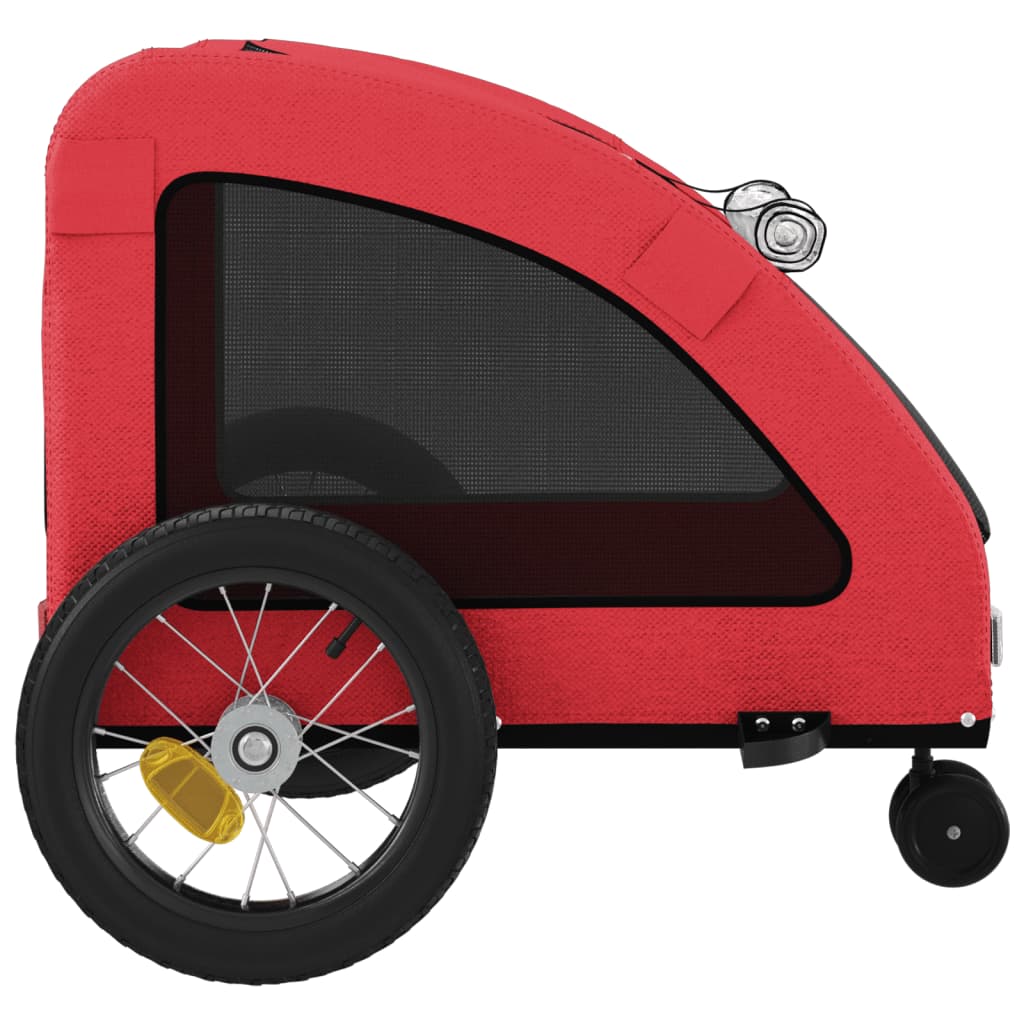 Hondenfietstrailer oxford stof en ijzer rood - AllerleiShop