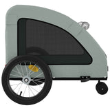 Hondenfietstrailer oxford stof en ijzer grijs - AllerleiShop