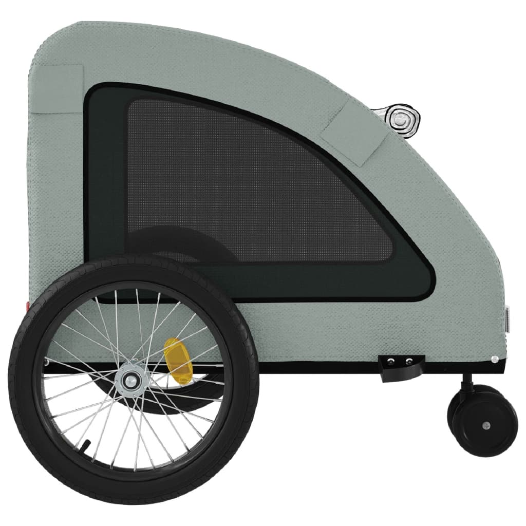 Hondenfietstrailer oxford stof en ijzer grijs - AllerleiShop