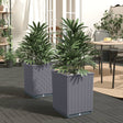 Plantenbakken 2 st 30x30x37 cm polypropeen donkergrijs - AllerleiShop