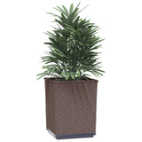 Plantenbakken 4 st 30x30x37 cm polypropeen bruin