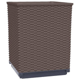 Plantenbakken 4 st 30x30x37 cm polypropeen bruin