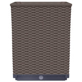 Plantenbakken 4 st 30x30x37 cm polypropeen bruin