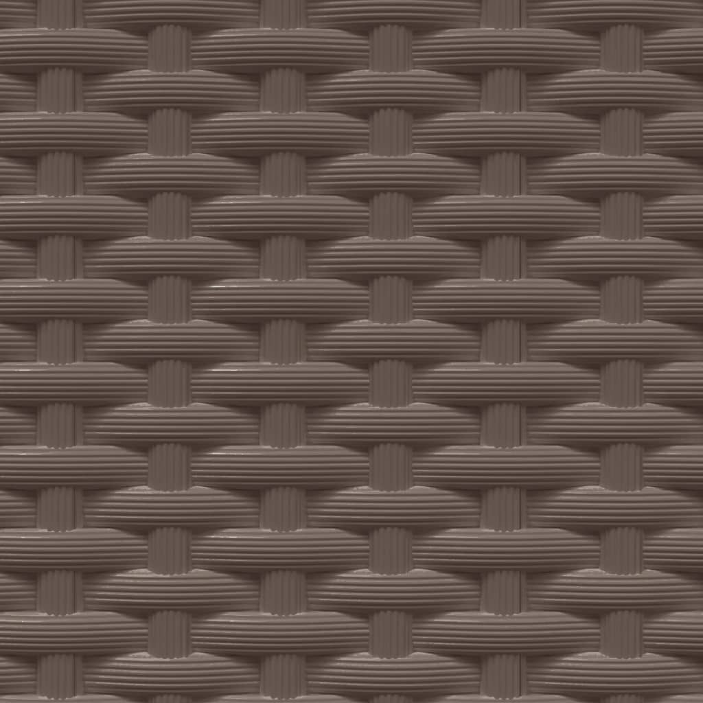 Plantenbakken 4 st 30x30x37 cm polypropeen bruin