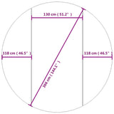 Zwembadgrondzeil Ø366 cm polyester geotextiel lichtgrijs