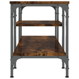 Tv-meubel 121x35x45 cm bewerkt hout en ijzer gerookt eikenkleur