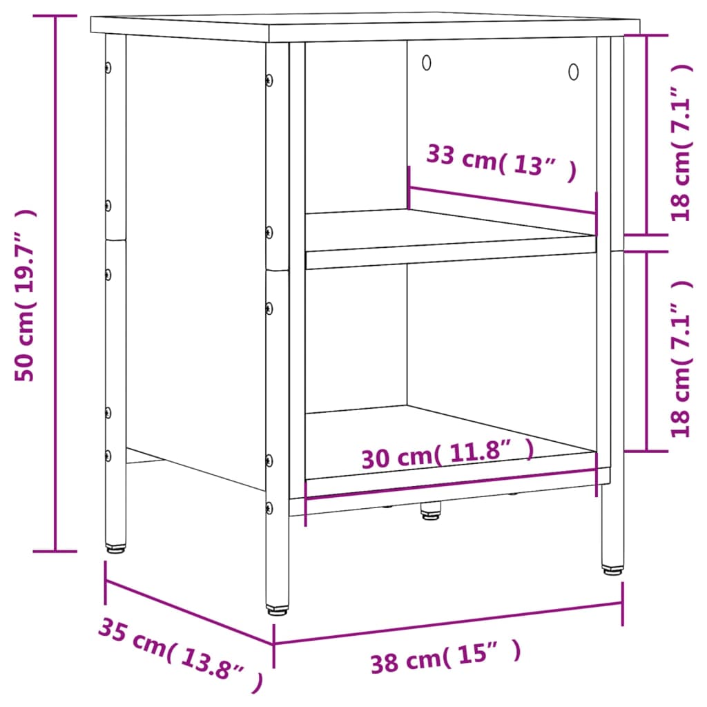 Schoenenkast 38x35x50 cm bewerkt hout zwart