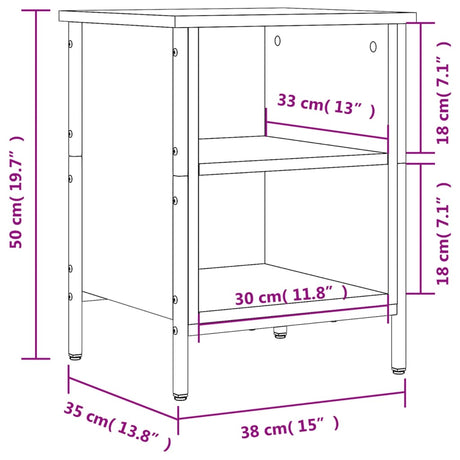 Schoenenkast 38x35x50 cm bewerkt hout sonoma eikenkleurig