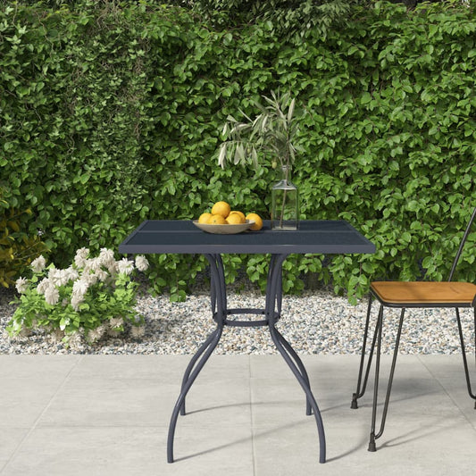 Tuintafel 80x80x72,5 cm staal gaas antracietkleurig - AllerleiShop