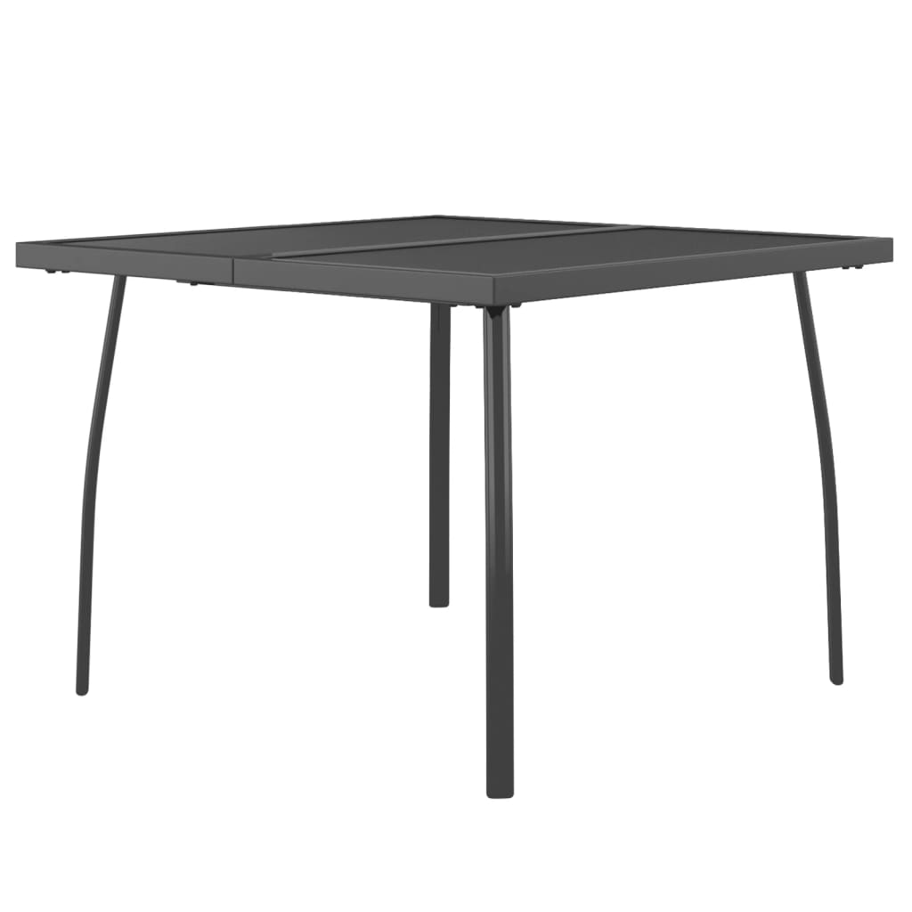 Tuintafel 100x100x72 cm staalgaas antracietkleurig - AllerleiShop