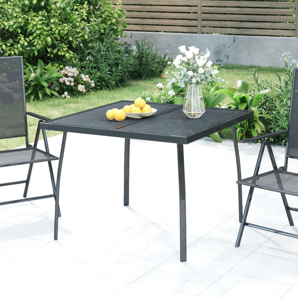 Tuintafel 100x100x72 cm staalgaas antracietkleurig - AllerleiShop