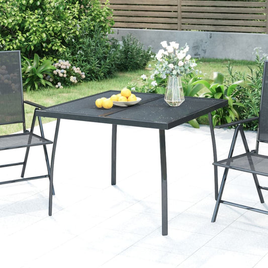 Tuintafel 100x100x72 cm staalgaas antracietkleurig - AllerleiShop