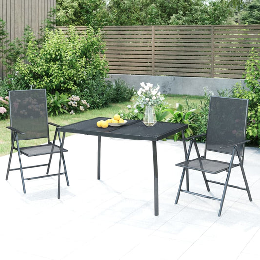 Tuintafel 110x80x72 cm staalgaas antracietkleurig - AllerleiShop