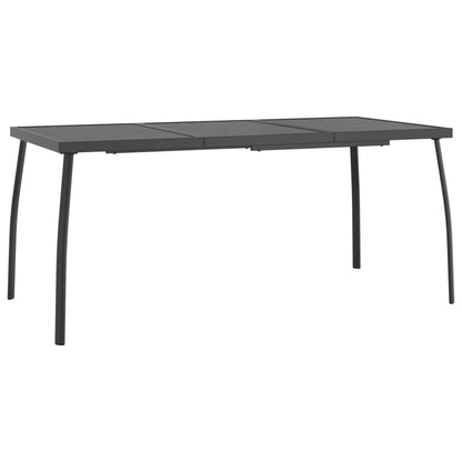 Tuintafel 165x80x72 cm staalgaas antracietkleurig - AllerleiShop