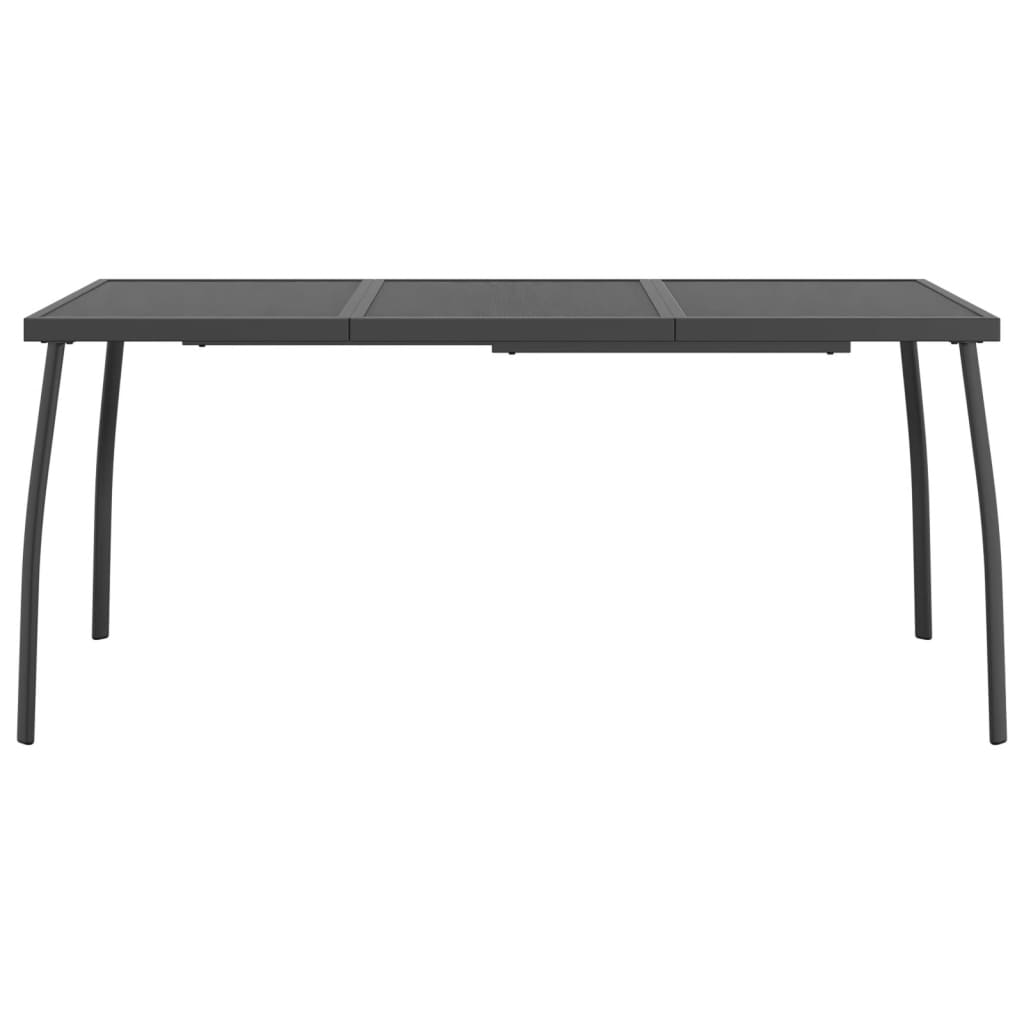 Tuintafel 165x80x72 cm staalgaas antracietkleurig - AllerleiShop