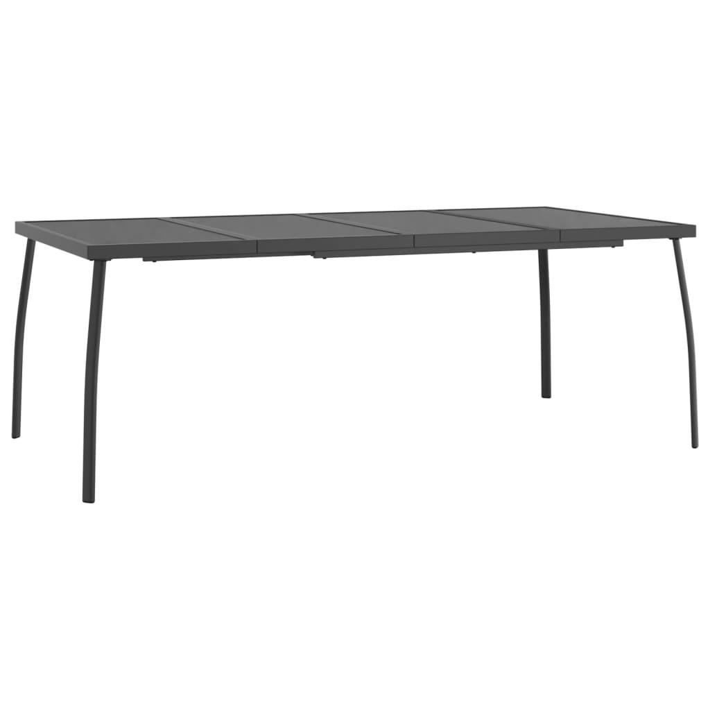 Tuintafel 200x100x72 cm staalgaas antracietkleurig - AllerleiShop