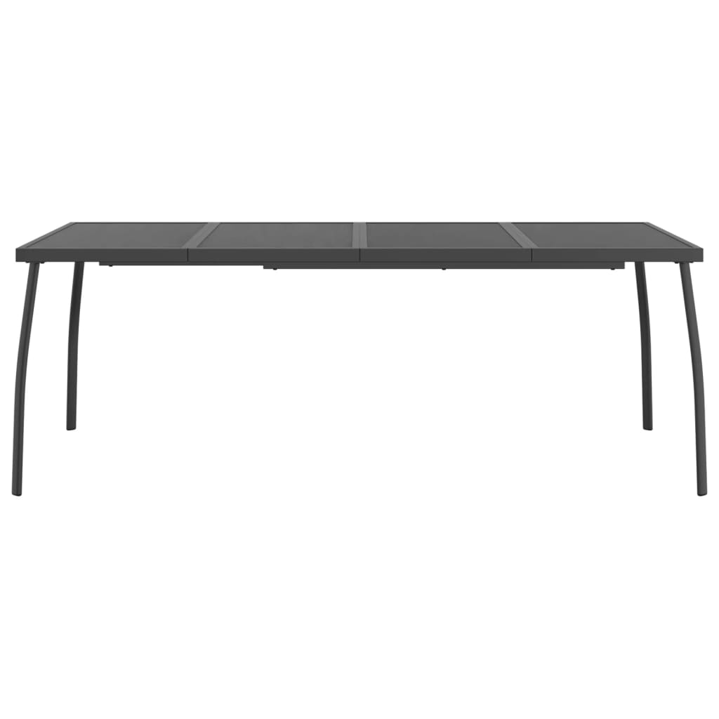 Tuintafel 200x100x72 cm staalgaas antracietkleurig - AllerleiShop