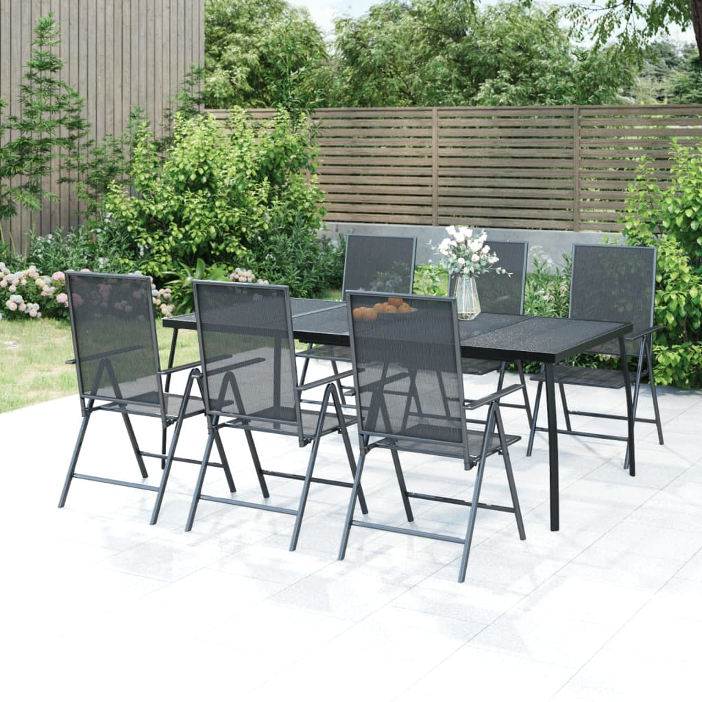 Tuintafel 200x100x72 cm staalgaas antracietkleurig - AllerleiShop