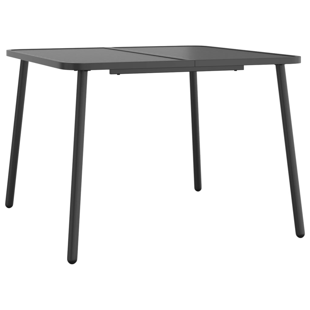 Tuintafel 100x100x71 cm staal antracietkleurig - AllerleiShop