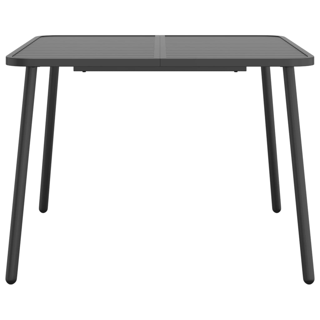 Tuintafel 100x100x71 cm staal antracietkleurig - AllerleiShop