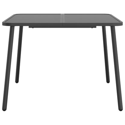 Tuintafel 100x100x71 cm staal antracietkleurig - AllerleiShop