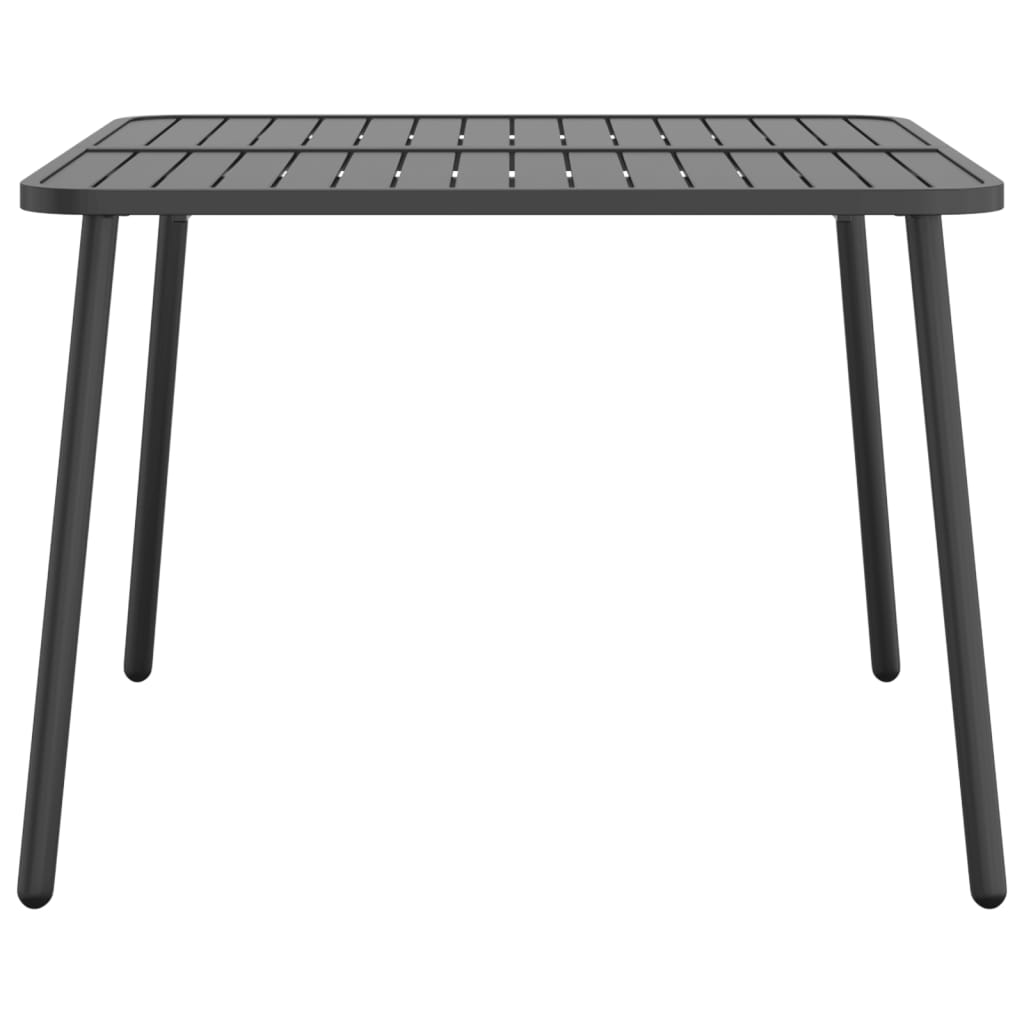 Tuintafel 100x100x71 cm staal antracietkleurig - AllerleiShop