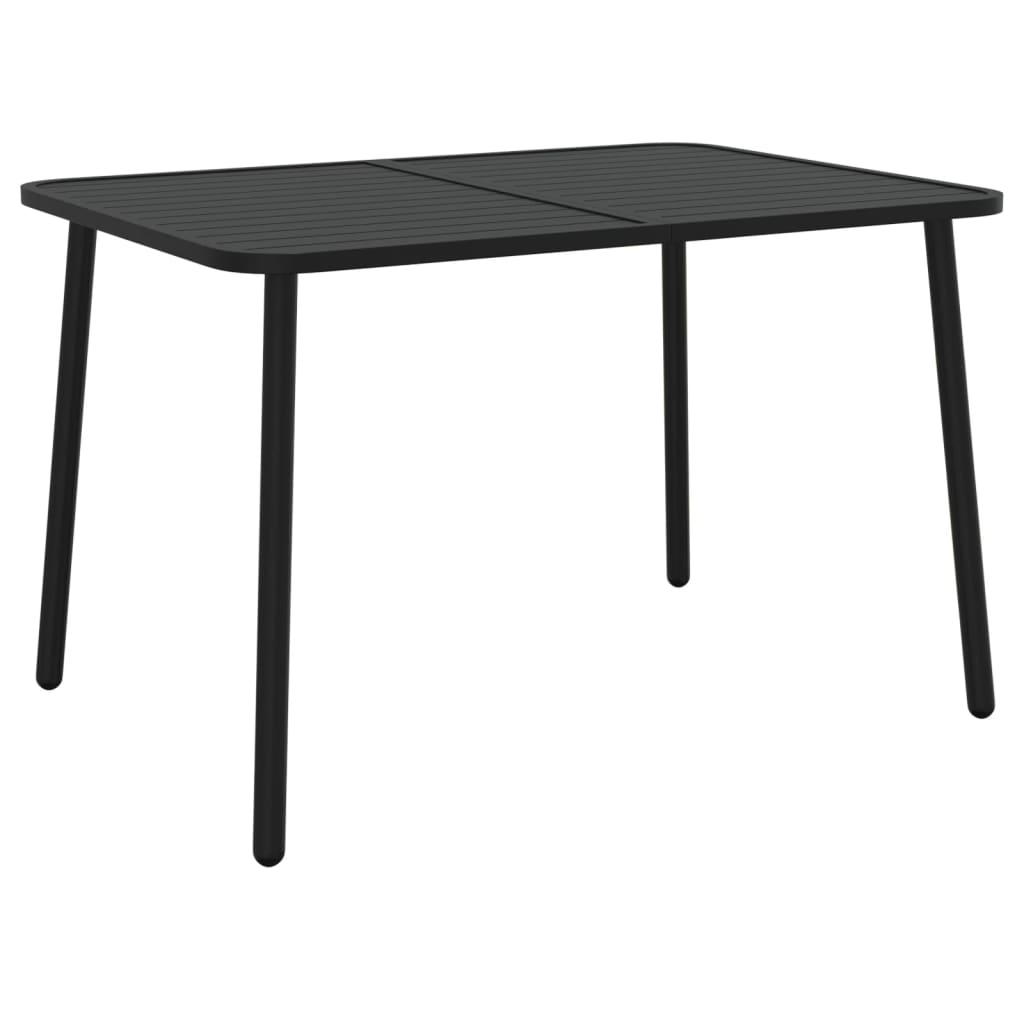 Tuintafel 110x80x71 cm staal antracietkleurig - AllerleiShop