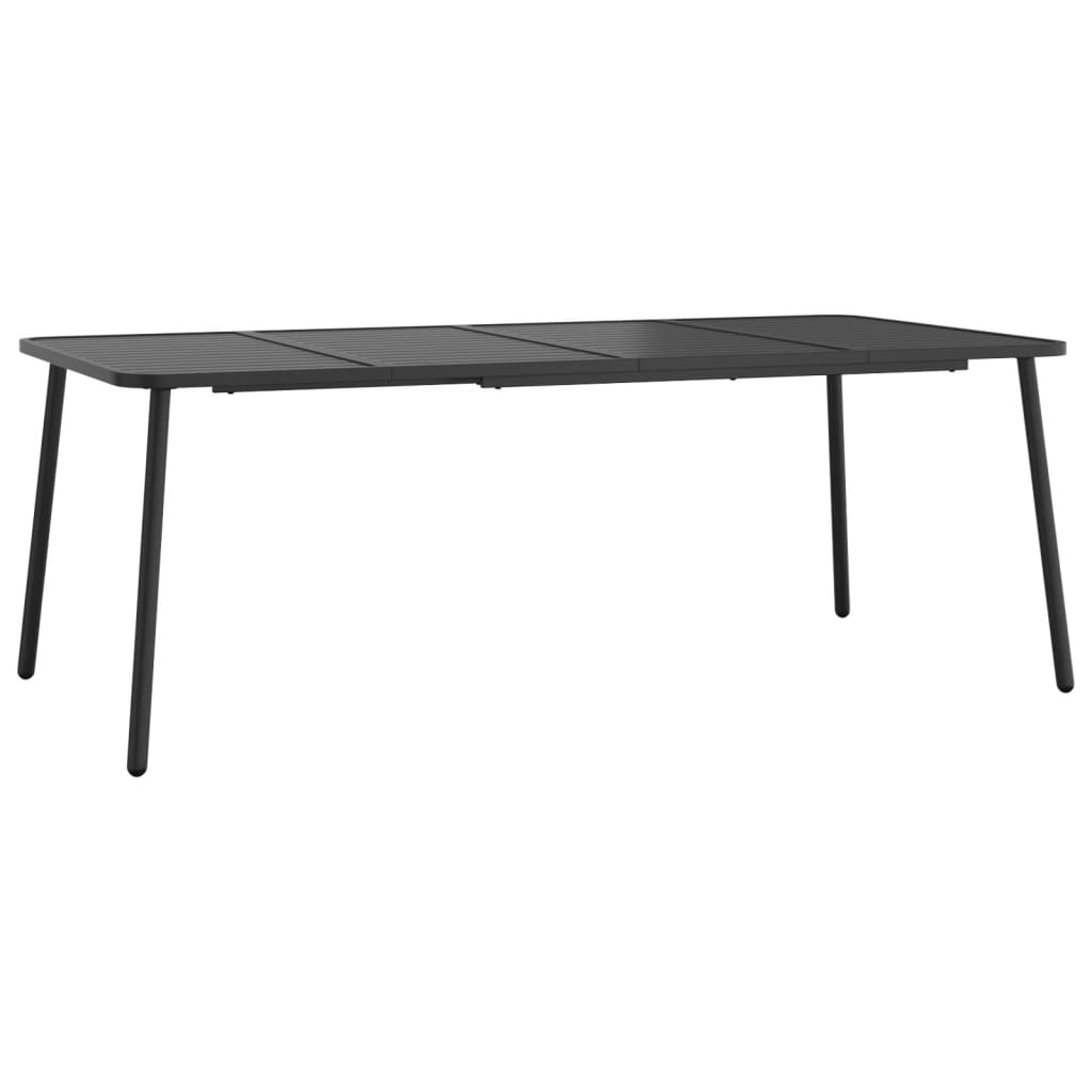 Tuintafel 200x100x71 cm staal antracietkleurig - AllerleiShop