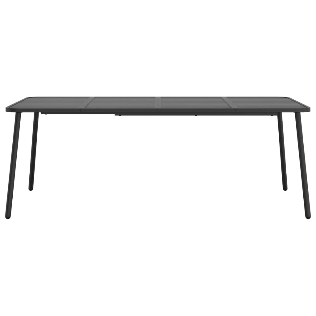 Tuintafel 200x100x71 cm staal antracietkleurig - AllerleiShop