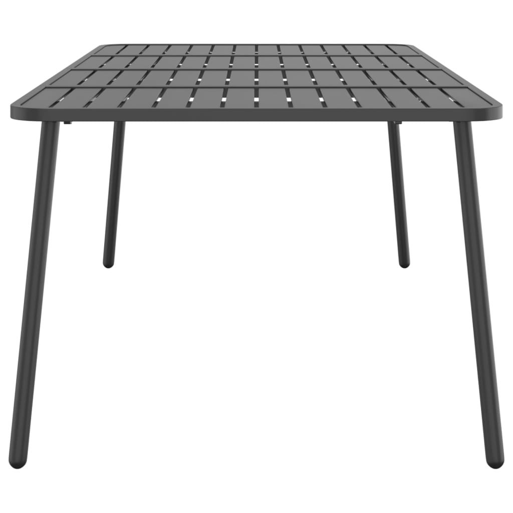 Tuintafel 200x100x71 cm staal antracietkleurig - AllerleiShop