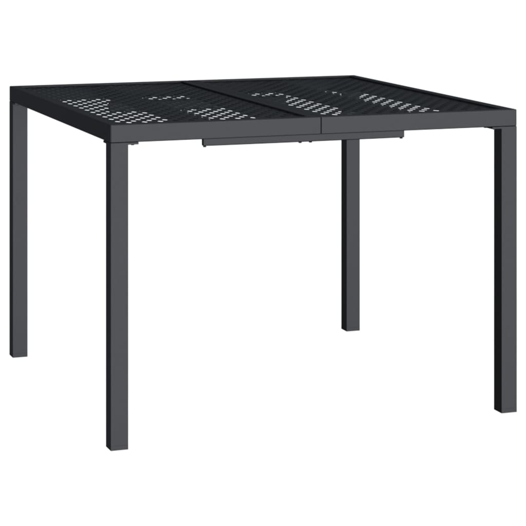 Tuintafel 100x100x72 cm staal antracietkleurig - AllerleiShop