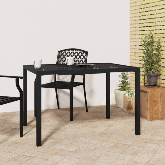 Tuintafel 110x80x72 cm staal antracietkleurig - AllerleiShop