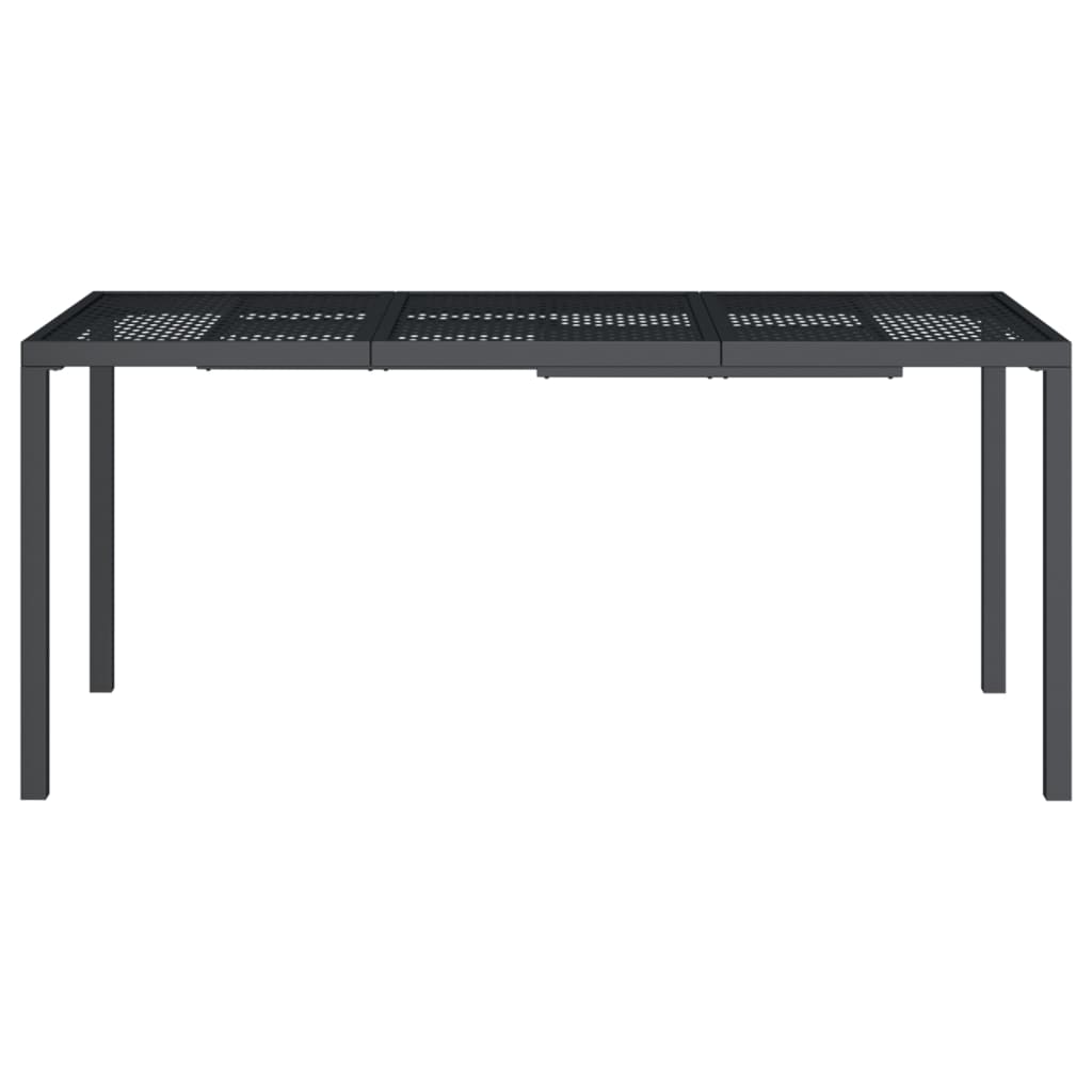 Tuintafel 165x80x72 cm staal antracietkleurig - AllerleiShop