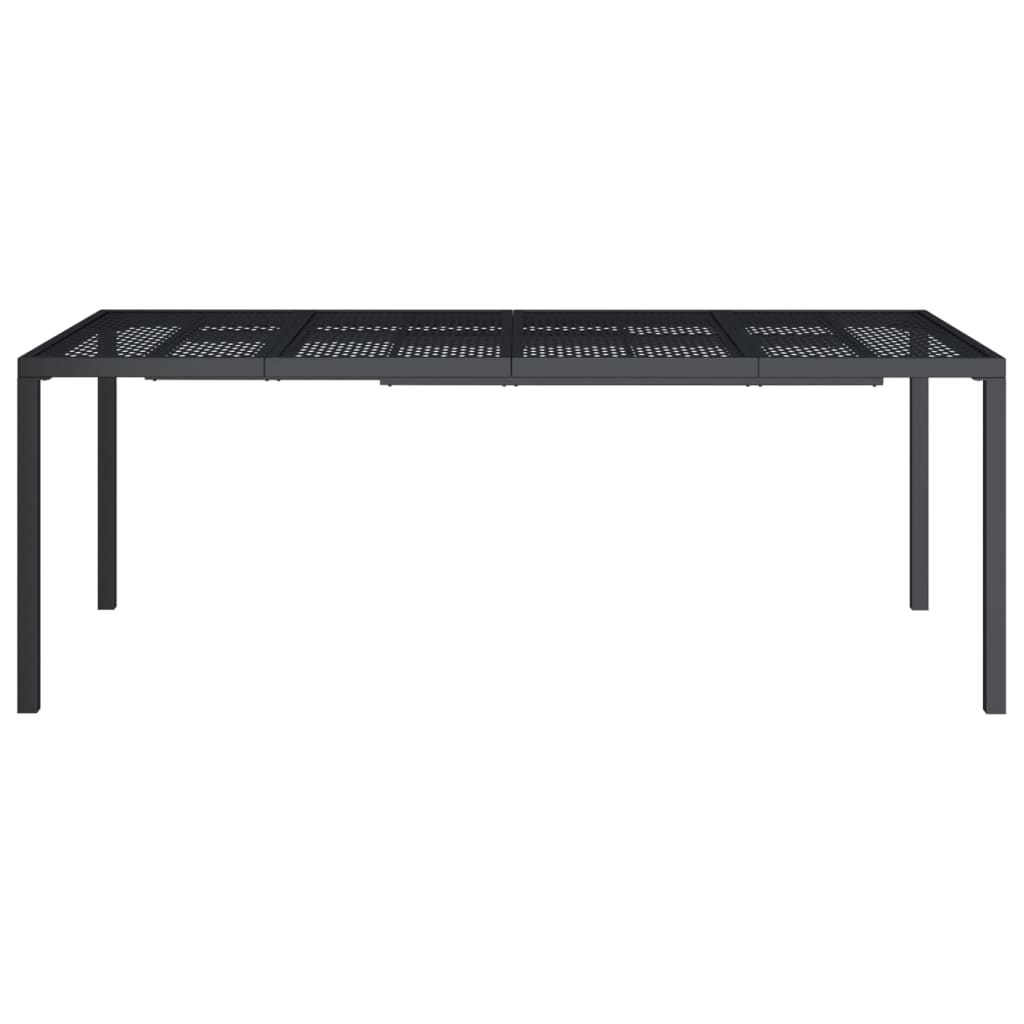 Tuintafel 200x100x72 cm staal antracietkleurig - AllerleiShop