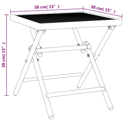 Tuintafel 38x38x38 cm staalgaas antracietkleurig - AllerleiShop