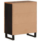 Dressoir met 4 deuren 60x33x75 cm massief acaciahout - AllerleiShop