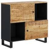 Dressoir met 2 deuren 80x33x75 cm massief mangohout - AllerleiShop