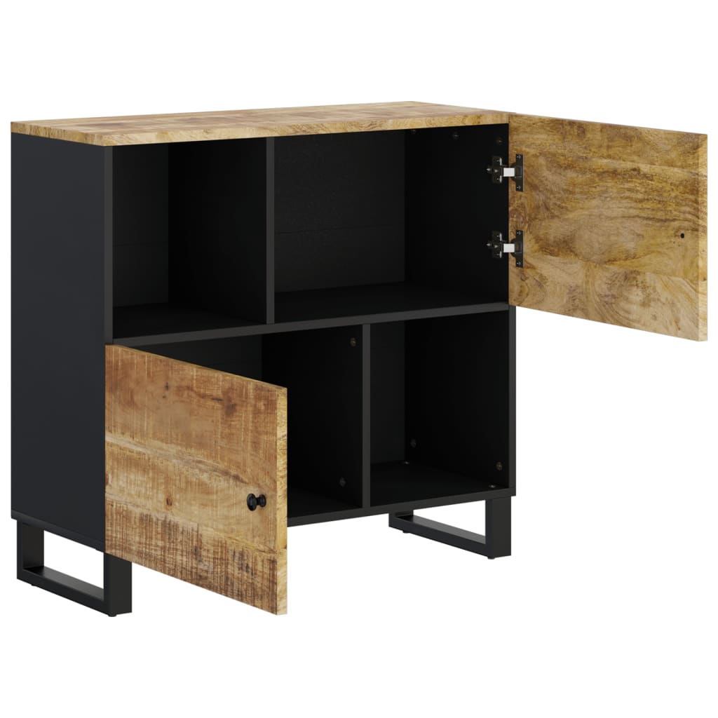 Dressoir met 2 deuren 80x33x75 cm massief mangohout - AllerleiShop