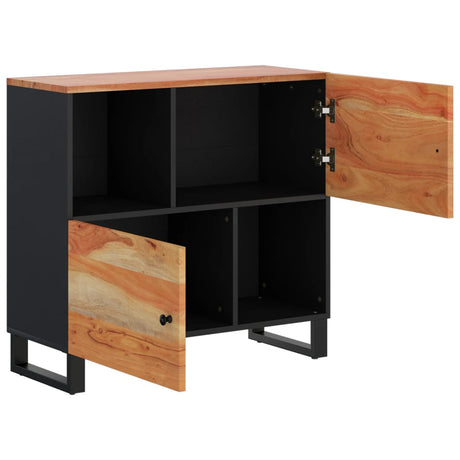 Dressoir met 2 deuren 80x33x75 cm massief acaciahout - AllerleiShop