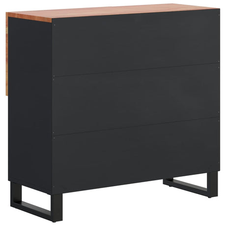 Dressoir met 2 deuren 80x33x75 cm massief acaciahout - AllerleiShop