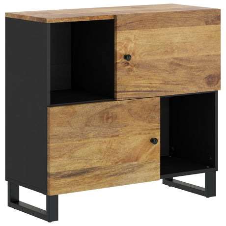 Dressoir met 2 deuren 80x33x75 cm massief mangohout - AllerleiShop